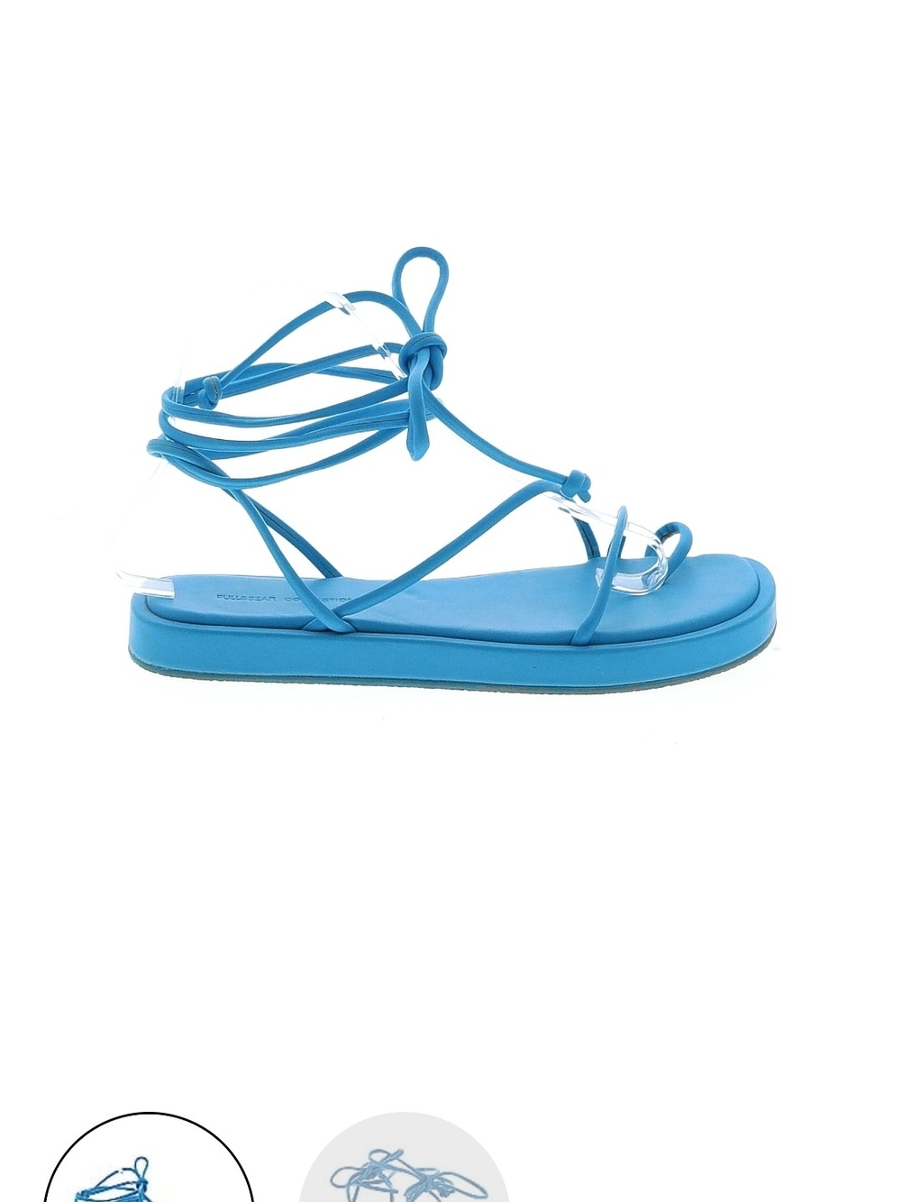Blue Strappy Lace-Up Women's Sandals